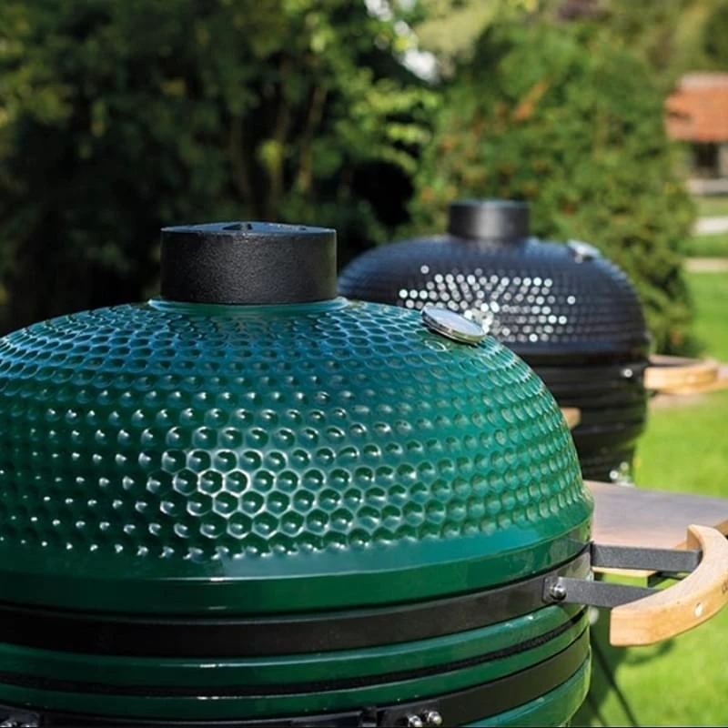 Outr Large Kamado Barbecue Met Onderstel En Side Tables Groen 4 Outr Large Kamado Barbecue Met Onderstel En Side Tables Groen - Afbeelding 2