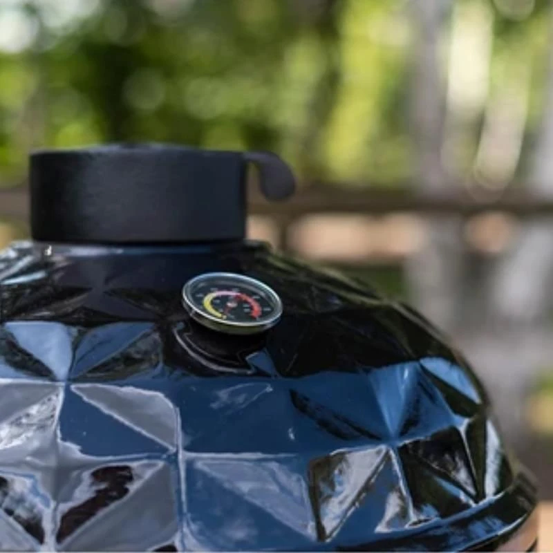 Outr Large Diamond 56 Kamado Barbecue Met Onderstel En Side Tables Donkergrijs 6 Outr Large Diamond 56 Kamado Barbecue Met Onderstel En Side Tables Donkergrijs - Afbeelding 4