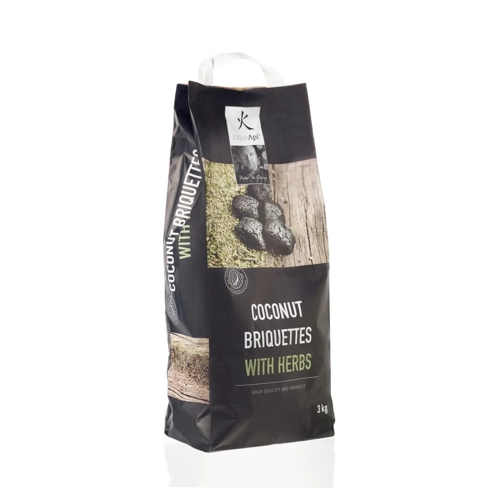 Eldurapi Cocos Briketten Met Kruiden 3 Eldurapi Cocos Briketten Met Kruiden