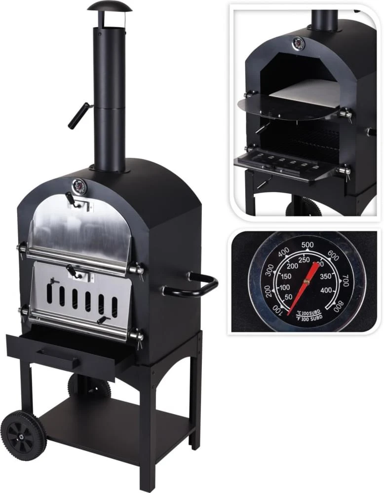 ML Bbq En Pizza Oven In 1 Houtskool Barbecue 3 ML Bbq En Pizza Oven In 1 Houtskool Barbecue
